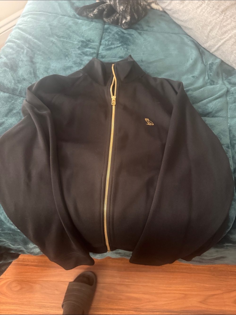 OVO Black Bomber Jacket with Gold Trim